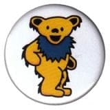 Grateful Dead - Yellow Dancing Bear Button - Buttons & Pins