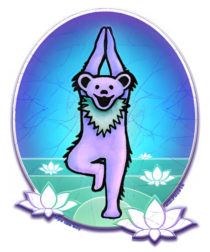 Grateful Dead - Yoga Bear Sticker - Sticker