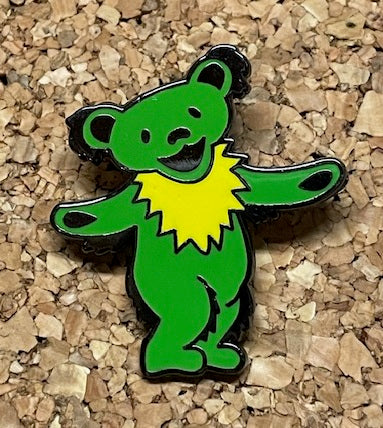 Grateful Dead - Green Dancing Bear Hat Pin