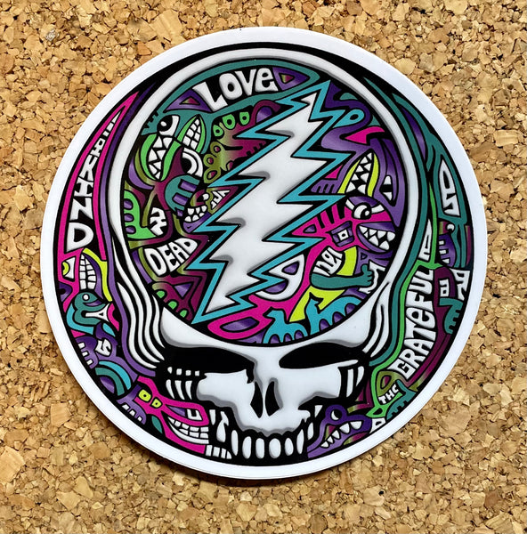 Grateful Dead - Steinman Stealie Multi-Color Sticker