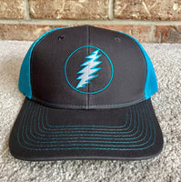 Grateful Dead - Lightning Bolt Turquoise Trucker Snapback Hat