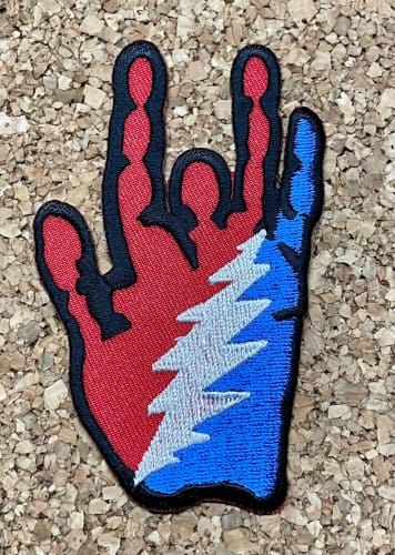 Jerry Garcia - Bolt in Hand Iron On Patch - Patches