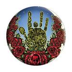 Jerry Garcia - Hand & Roses Button - Buttons & Pins