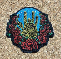 Jerry Garcia - Hand & Roses Iron On Patch - Patches