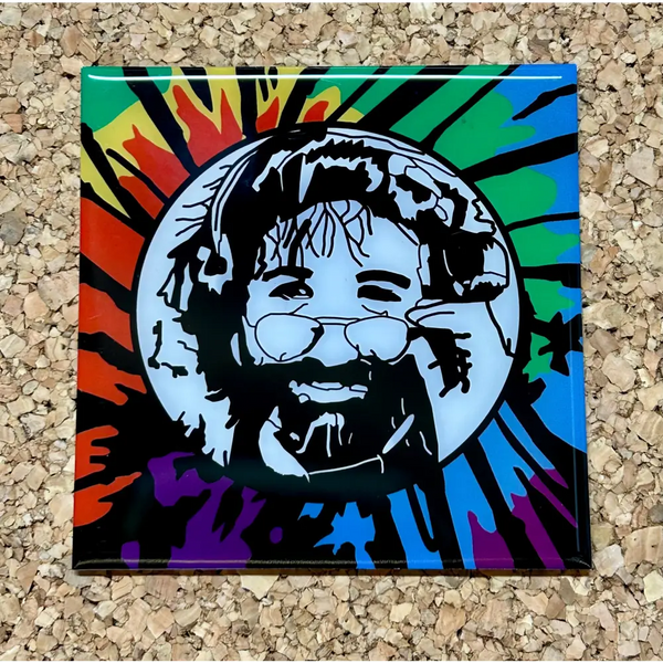 Jerry Garcia tie-dye coaster.