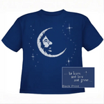 Blue Jerry Garcia Moon Kids T-Shirt