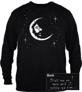 Jerry Garcia - Jerry Moon Long Sleeve T-Shirt - Black / Medium - T-Shirts