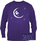 Jerry Garcia - Jerry Moon Long Sleeve T-Shirt - Purple / Medium - T-Shirts