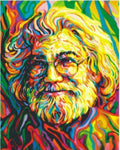 Jerry Garcia - Portrait Sticker - Sticker