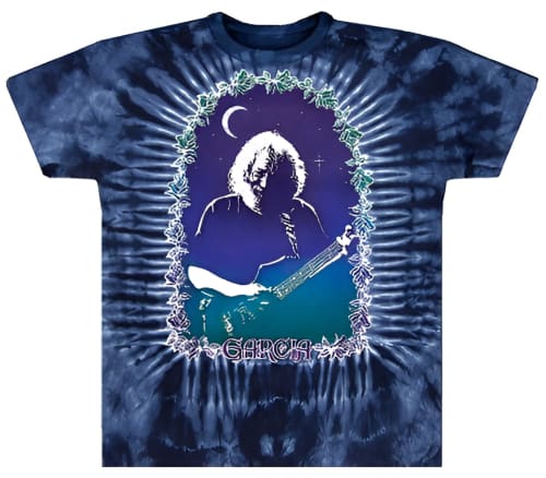 Jerry Garcia - Jerry Under The Moon Tie Dye T-Shirt - Medium - T-Shirts