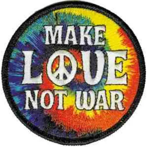 Make Love Not War Iron On Patch - Patches