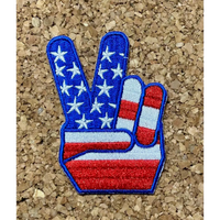 American flag peace sign patch.