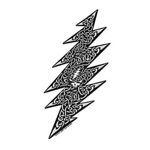 Black and white geometric design on a white background