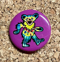 Grateful Dead - Botón de oso Tie Dye