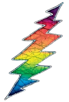 Mini Batik Rainbow Lighting Bolt Sticker