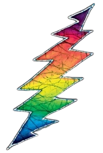 Mini Batik Rainbow Lighting Bolt Sticker