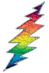 Batik Rainbow Lighting Bolt Sticker