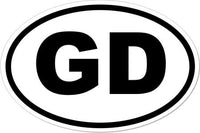 Grateful Dead - GD Euro Oval Sticker Bumper Stickers Gratefuldeadshop.com 
