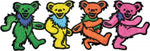 Grateful Dead - 4 Dancing Bears Large Patch