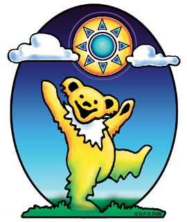 Grateful Dead - Dancing Bear Sunshine Sticker