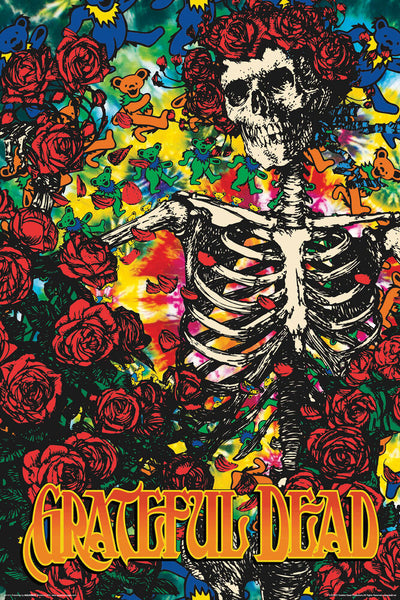 Grateful Dead - Esqueleto y rosas Póster