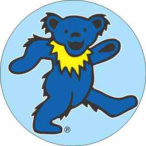 Grateful Dead - Blue on Blue Dancing Bear Button