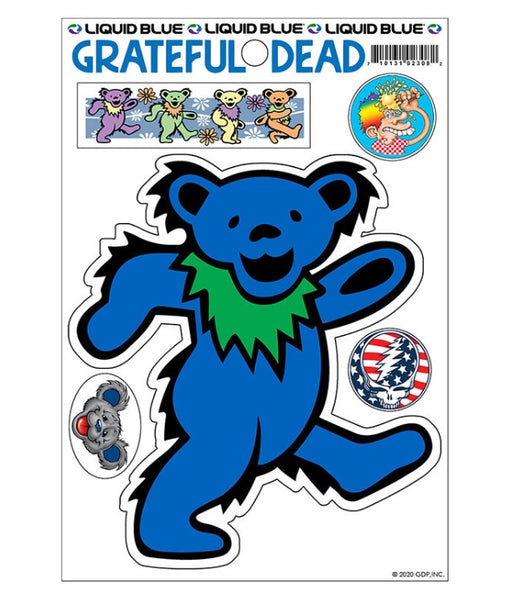Grateful Dead - Calcomanía adhesiva con oso bailando azul