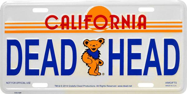 Grateful Dead - Placa de matrícula de California Deadhead