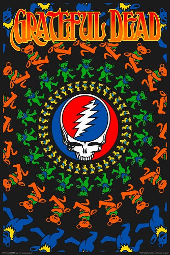 Grateful Dead - Bear Circle - Blacklight Poster