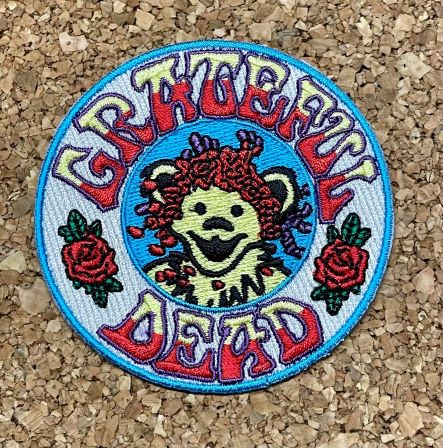 Grateful Dead - Parche bordado de oso bailando con rosas