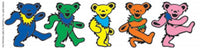 Grateful Dead - Dancing Bears Clear Bumper Sticker