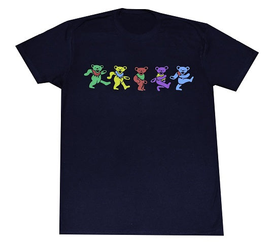 Grateful Dead - Dancing Bears Navy T-Shirt -  –