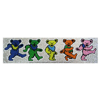 Grateful Dead - Glitter Dancing Bears Bumper Sticker - Sticker
