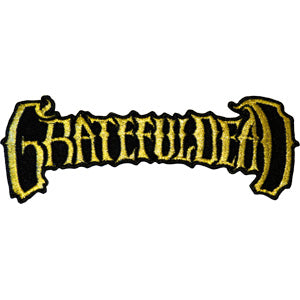 Grateful Dead - Parche con la palabra logotipo dorado del 50.º aniversario