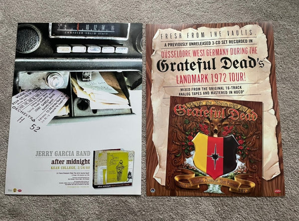Grateful Dead / Jerry García - Juego de 2 carteles promocionales