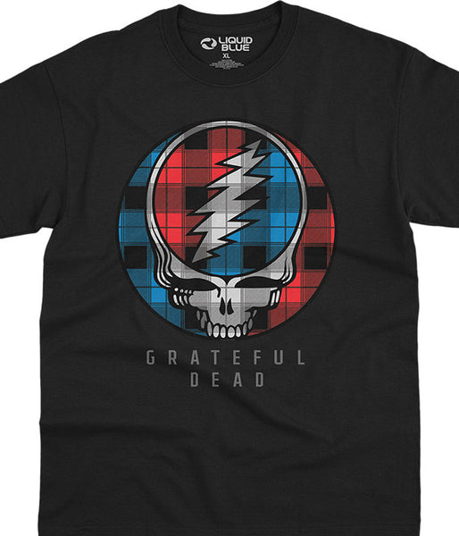 Grateful Dead - Camiseta a cuadros Steal Your Face
