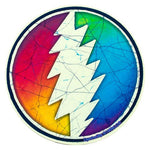 Grateful Dead - Mini pegatina redonda Rainbow Bolt
