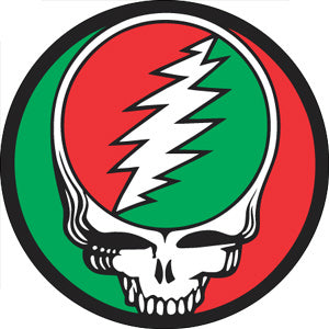 Grateful Dead - Red and Green Steal Your Face Button