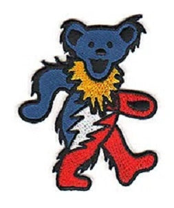 Grateful Dead - Parche de oso bailarín rojo, blanco y azul