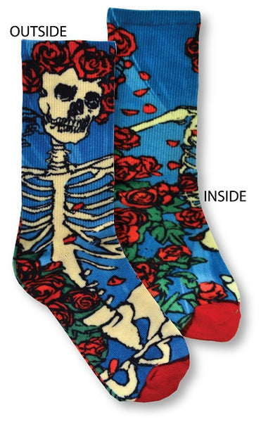 Grateful Dead - Skeleton and Roses Socks