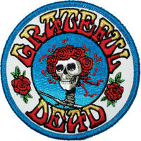 Grateful Dead - Skeleton & Roses Bertha Iron On Patch - Patches