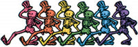 Grateful Dead - Parche bordado de esqueletos bailando