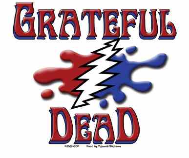 Grateful Dead - Splatter Name Sticker - Sticker
