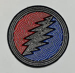 Grateful Dead - Squiggly Lines Bolt Iron On Patch
