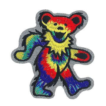 Grateful Dead - Parche con brillo de oso bailarín Tie Dye