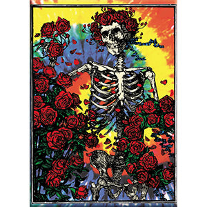 Grateful Dead - Tie Dye Skull & Roses Magnet