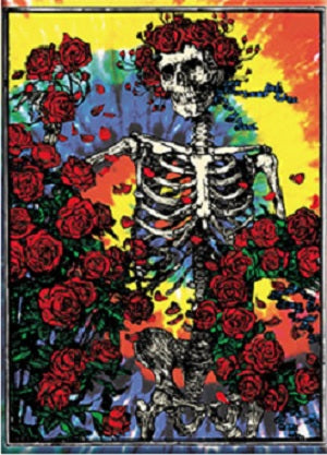 Grateful Dead - Tie Dye Skeleton & Roses Sticker