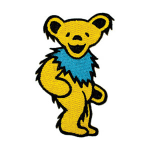 Grateful Dead - Parche bordado con oso bailarín amarillo