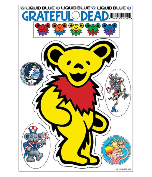 Grateful Dead - Oso bailarín amarillo Pegatina