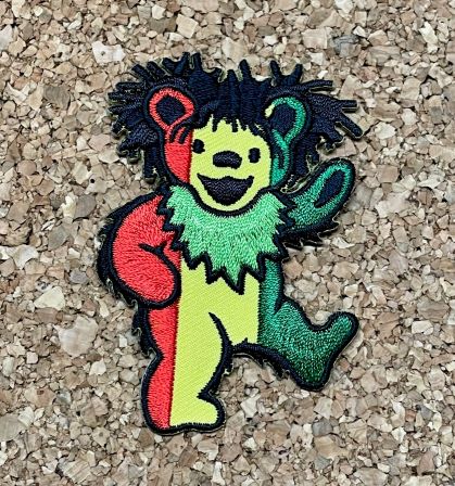 Grateful Dead - Rasta Dancing Bear Embroidered Patch